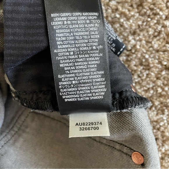 7 For All Mankind High Waist Ankle Skinny Jeans Women’s 27 Washed Gray Black - Picture 16 of 16